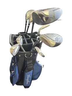 Used Tommy Armour EVO II SET SENIOR FLEX Mens Package Set RH Royal Blue 9 Piece