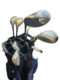 Used Tommy Armour EVO II SET SENIOR FLEX Mens Package Set RH Royal Blue 9 Piece