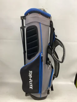 Used Top Flite 5 SLOT STAND BAG Jr Stand Bag Royal Blue And Grey