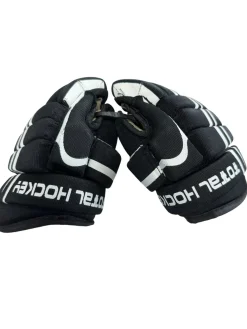 Used TOTAL HOCKEY 8IN Youth Gloves Black 8"