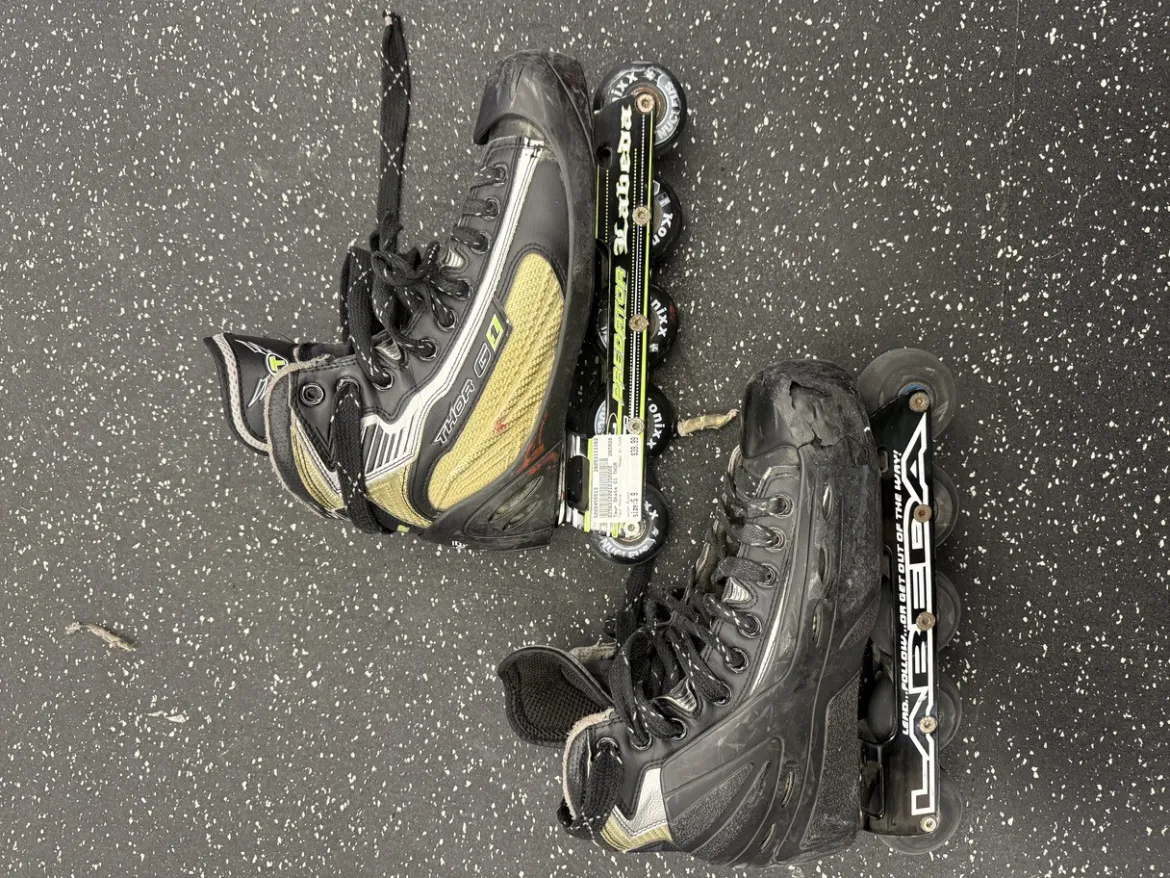 Used Tour Skate G1 THOR Roller Hockey Skates Black Senior 9