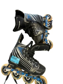 Used Tour Skate Roller Hockey Skates Black Adjustable