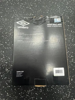 Used Umbro 10 BALL MESH BAG Soccer Ball Bag Black