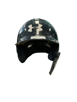 Used Under Armour BASEBALL HELMET WITH FACE GUARD Batting Helmet No Mask Navy Blue MD