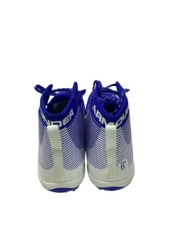 Used Under Armour HAMMER MC Adult FB Cleats Royal Blue And White Senior 13