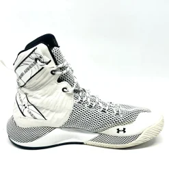 Used Under Armour HIGHLIGHT ACE VB Shoes Adult White And Black Senior 10