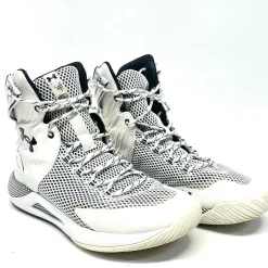 Used Under Armour HIGHLIGHT ACE VB Shoes Adult White And Black Senior 10