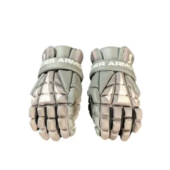 Used Under Armour Lacrosse Gloves Junior Grey 10"