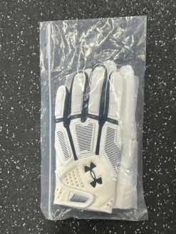 Used Under Armour PADDED GLOVES FB Gloves White 3X