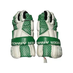 Used Under Armour SS Lacrosse Gloves Mens Green And White MD