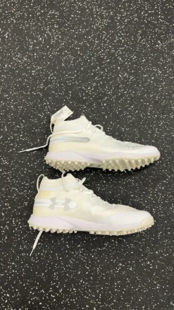 Used Under Armour TURF LAX Cleats Mens White Senior 12