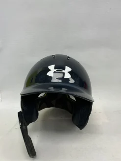 Used Under Armour UA BB/SB HELMET Batting Helmet No Mask Navy Blue One Size