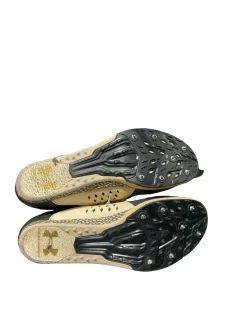 Used Under Armour UA TRACK SHOES Track & Field Cleats Adult Gold Senior 12