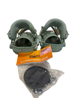 Used Union TRILOGY Womens Snowboard Bindings Teal SM