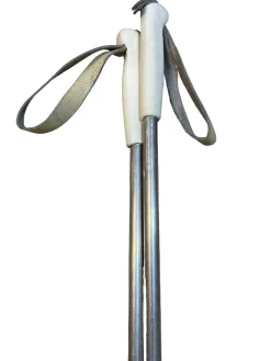 Used USA SILVER WHITE POLES Mens XC Ski Poles White 130 cm / 52 in