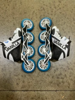 Used VANILLA FLASH SPEED INLINES Racing Inline Skates White Senior 6