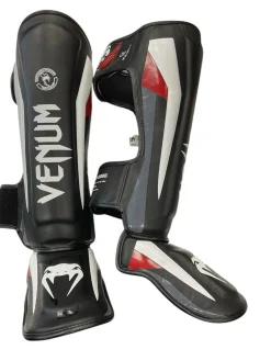 Used Venum Martial Arts Shin Pads Black LG