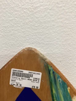 Used Victoria Sport WOOD Skim Board Brown 39"