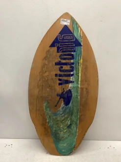 Used Victoria Sport WOOD Skim Board Brown 39