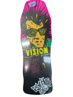 Used VISION PSYCHO STICK DECK Skateboard Deck Only Black Regular