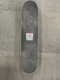 Used VISION STREET WEAR SKATEBOARD Complete Skateboard Black Regular