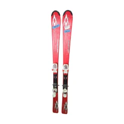 Used Volkl AC JR UNLIMITED 140CM SKIS Boys Skis Only Red 140 cm
