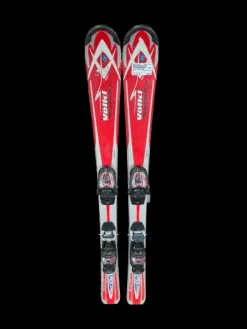 Used Volkl TIGERSHARK Boys DH Ski/Binding Grey And Red 110 cm