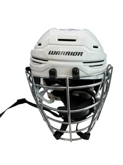 Used Warrior ALPHA ONE PRO Lacrosse Helmet White SM