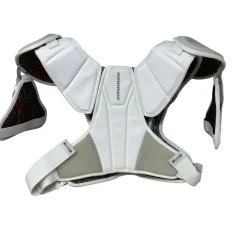 Used Warrior BURN DEMO Lacrosse Shoulder Pads White Adult LG