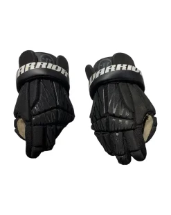 Used Warrior BURN Lacrosse Gloves Junior Black 10"