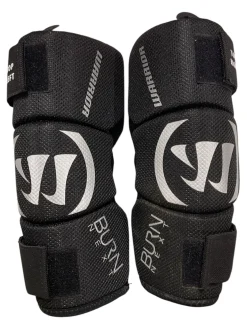 Used Warrior BURN NEXT Lacrosse Arm Pads/Guards Black SM