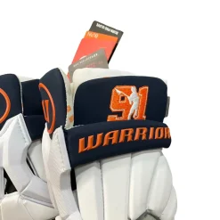 Used Warrior BURN PRO Lacrosse Gloves Mens White MD - NEW WITH TAGS