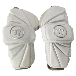 Used Warrior EVO PRO Lacrosse Arm Pads/Guards White MD