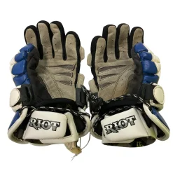 Used Warrior Lacrosse Gloves Junior White LG