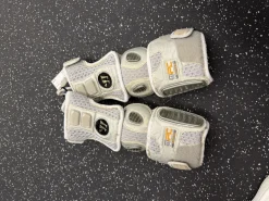 Used Warrior PC Lacrosse Arm Pads/Guards Grey LG
