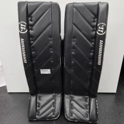 Used Warrior R/G4 +1 JR LEG PADS Goalie Leg Pads Junior Black 28