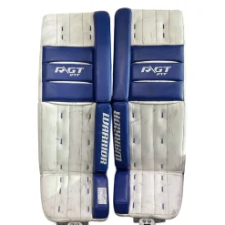 Used Warrior RITUAL GT 32+1 Goalie Leg Pads Inter White And Royal Blue 32
