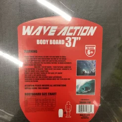 Used WAVE ACTION BOOGIE BOARD Body Board Green 37"