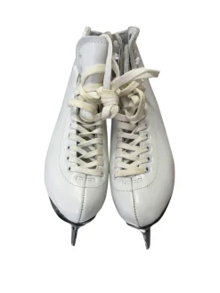 Used WHITE FIGURE SKATE Mens Figure Skate White Senior 8