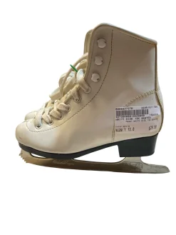 Used WHITE SIZE 13K SKATES Girls Figure Skate White Youth 13.0