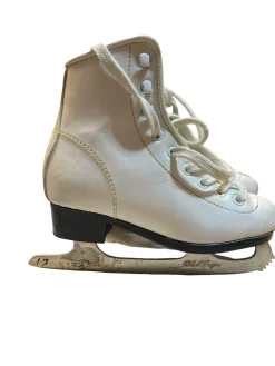 Used WHITE SIZE 13K SKATES Girls Figure Skate White Youth 13.0