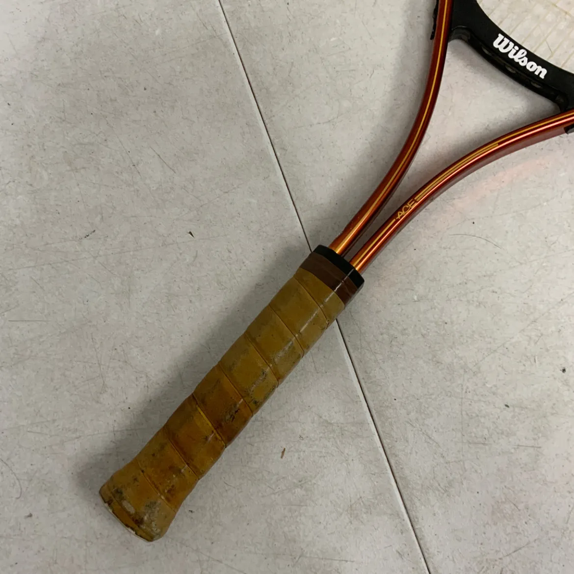 Used Wilson ACE MIDSIZE Adult Tennis Racquet Orange 4 1/2"