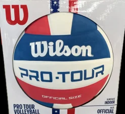 Used Wilson RED/WHT/BLUE Indoor Volleyball White