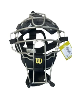 Used Wilson UMP-BL Umpire Mask Black And Silver