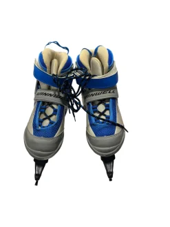 Used WinnWell Boys Softboot Skate Royal Blue Adjustable
