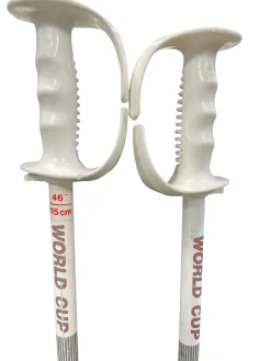 Used WORLD CUP Womens DH Ski Pole White 115 cm / 46 in
