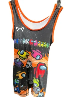 Used Wrestling Singlet Black MD