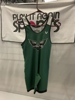 Used Wrestling Singlet Green SM