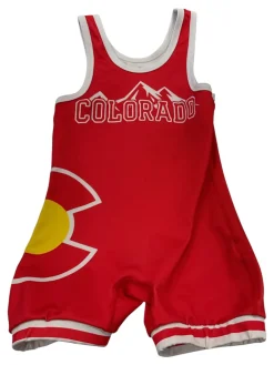 Used Wrestling Singlet Red SM