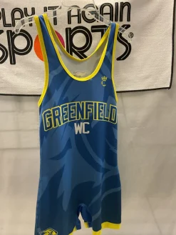 Used Wrestling Singlet Royal Blue SM